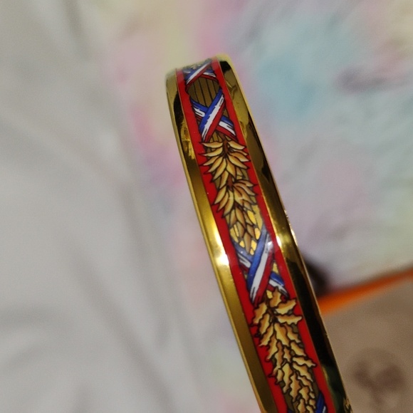 Authentic Hermes Red Enamel 6Cm Bangle W Box/Bag Amazing Condition - Picture 15 of 15